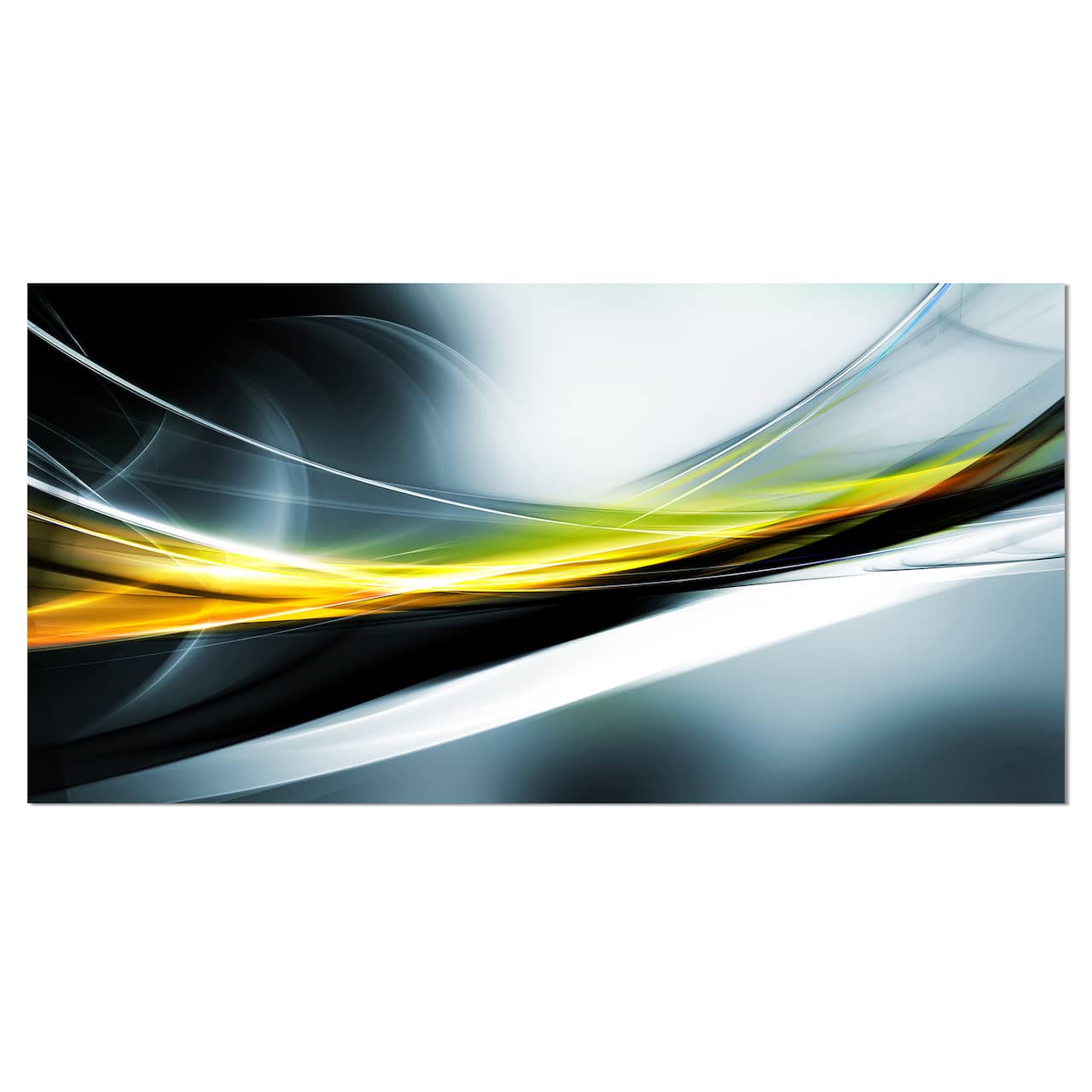 Designart - Glittering Yellow Pattern - Abstract Canvas art print